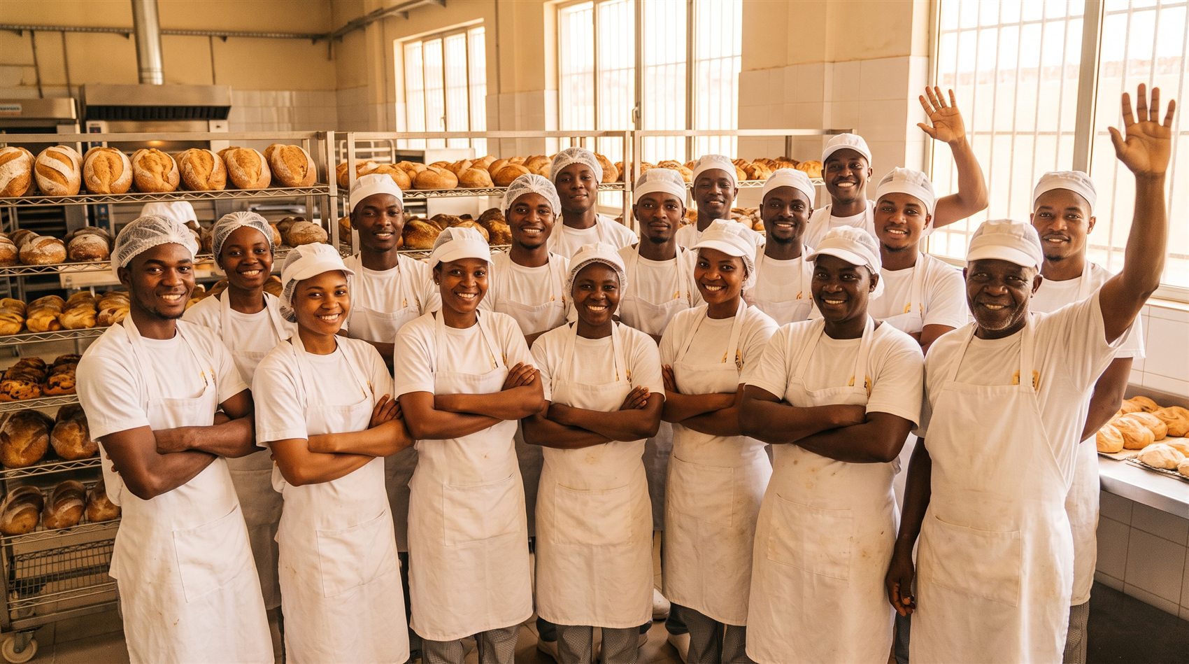 Equipa Quente e Bom na fábrica em Viana