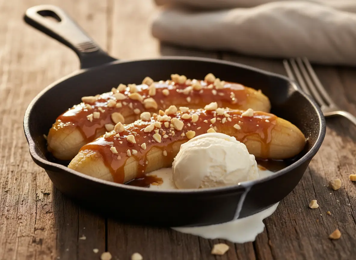 Banana Caramelizada com Caju