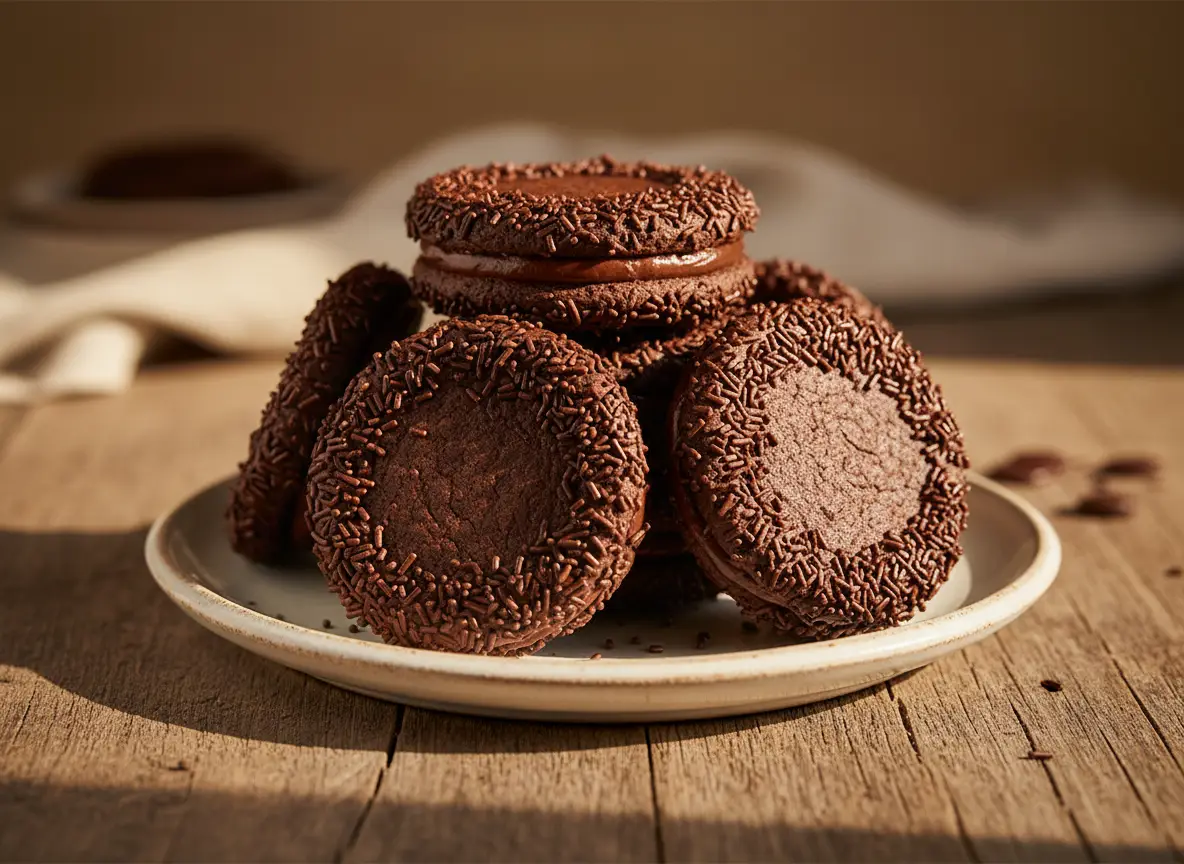 Bolachas Recheadas de Chocolate