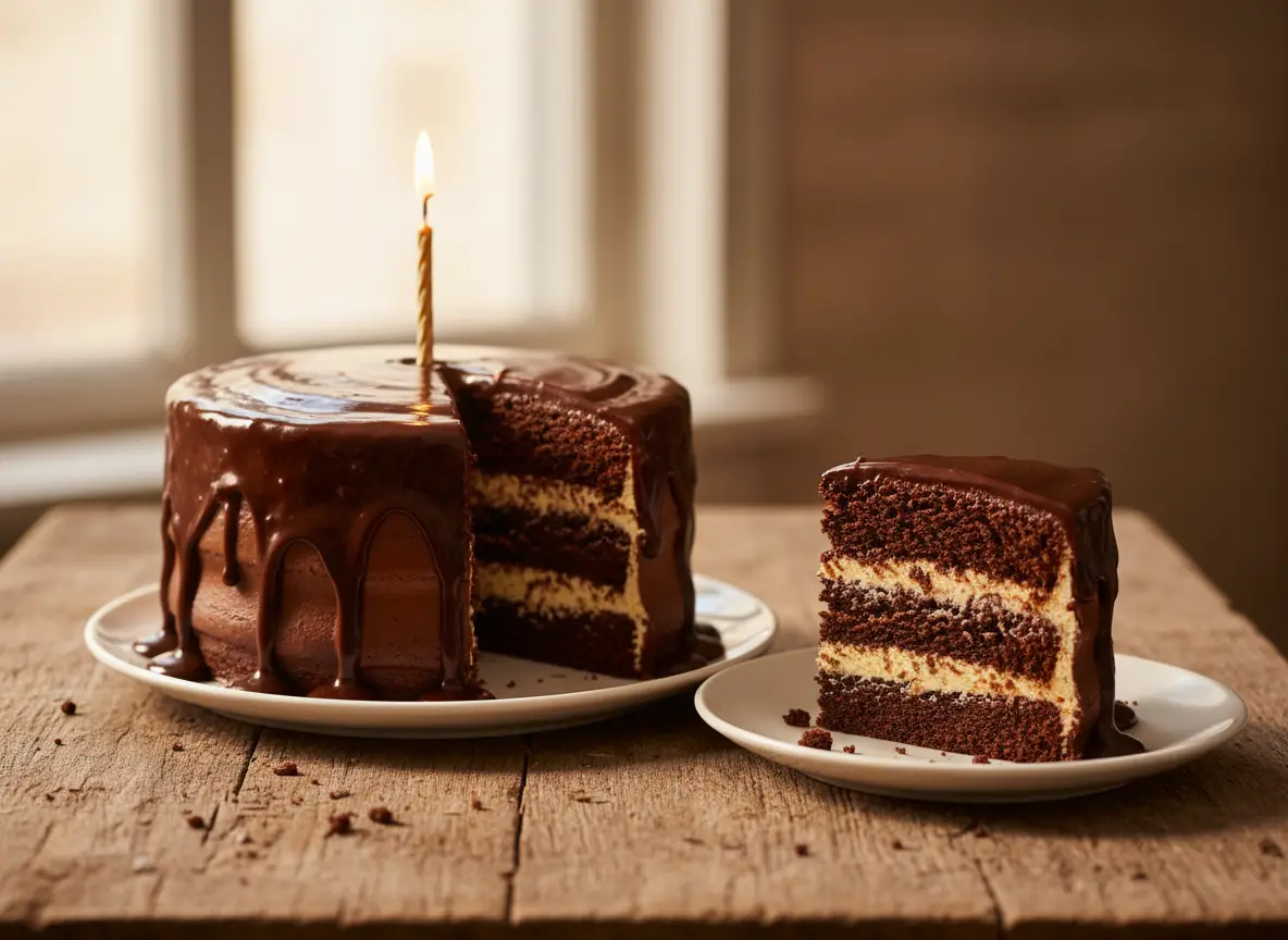 Bolo de Aniversário de Chocolate