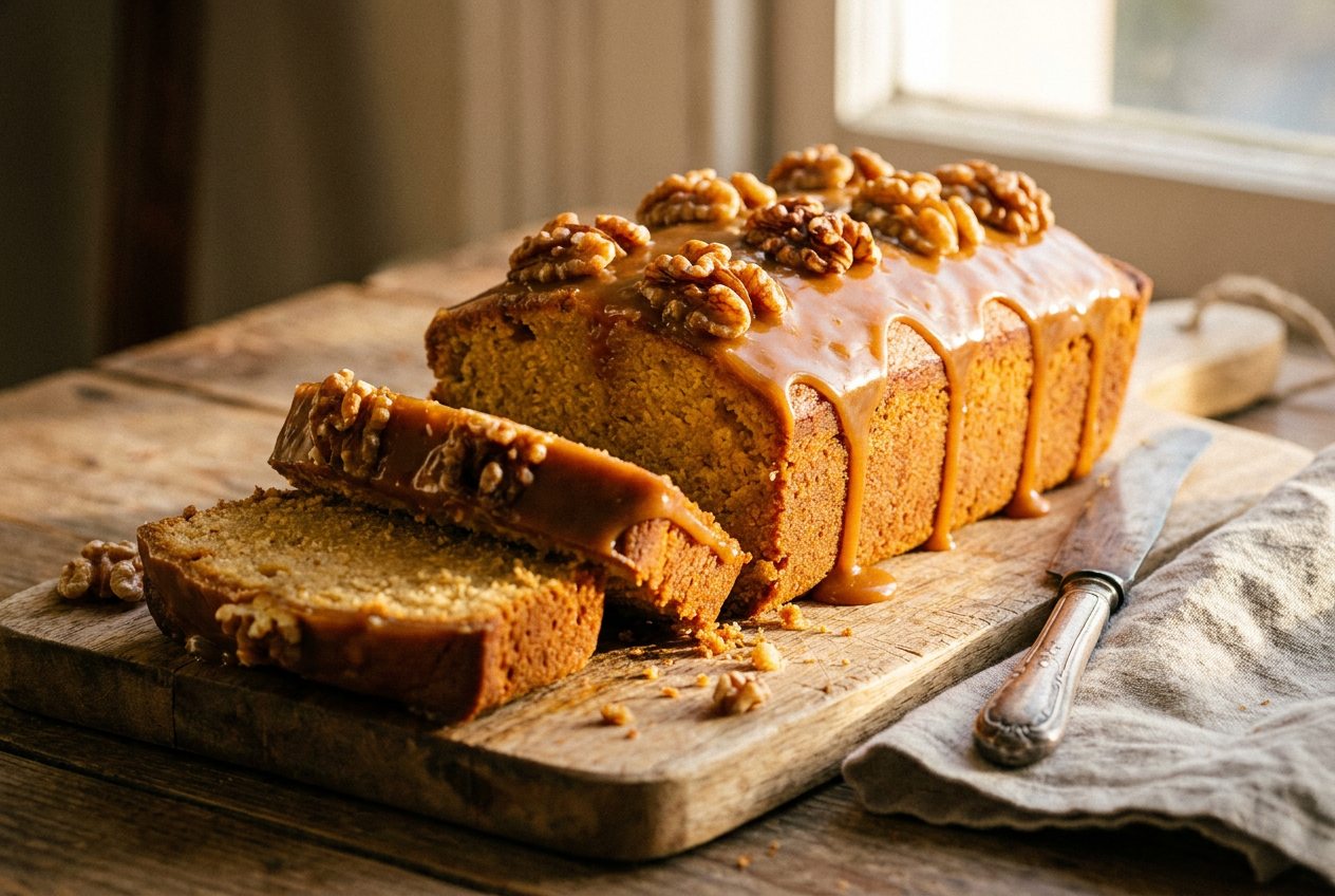 Bolo de Caramelo com Nozes
