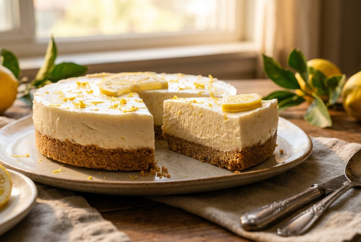 Cheesecake de Limão Sem Forno