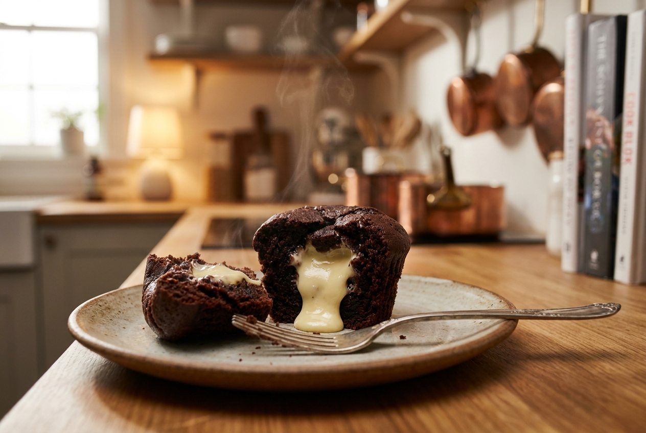 Queques com Coração de Chocolate Branco