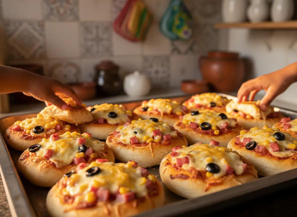 Pizza Rápida no Pão Super Fofo