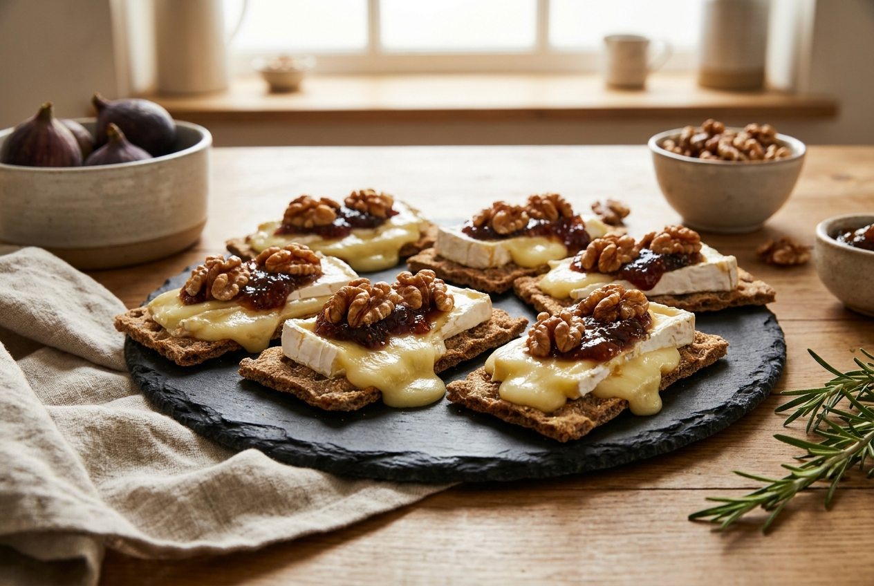 Tostas Gourmet de Queijo e Compota