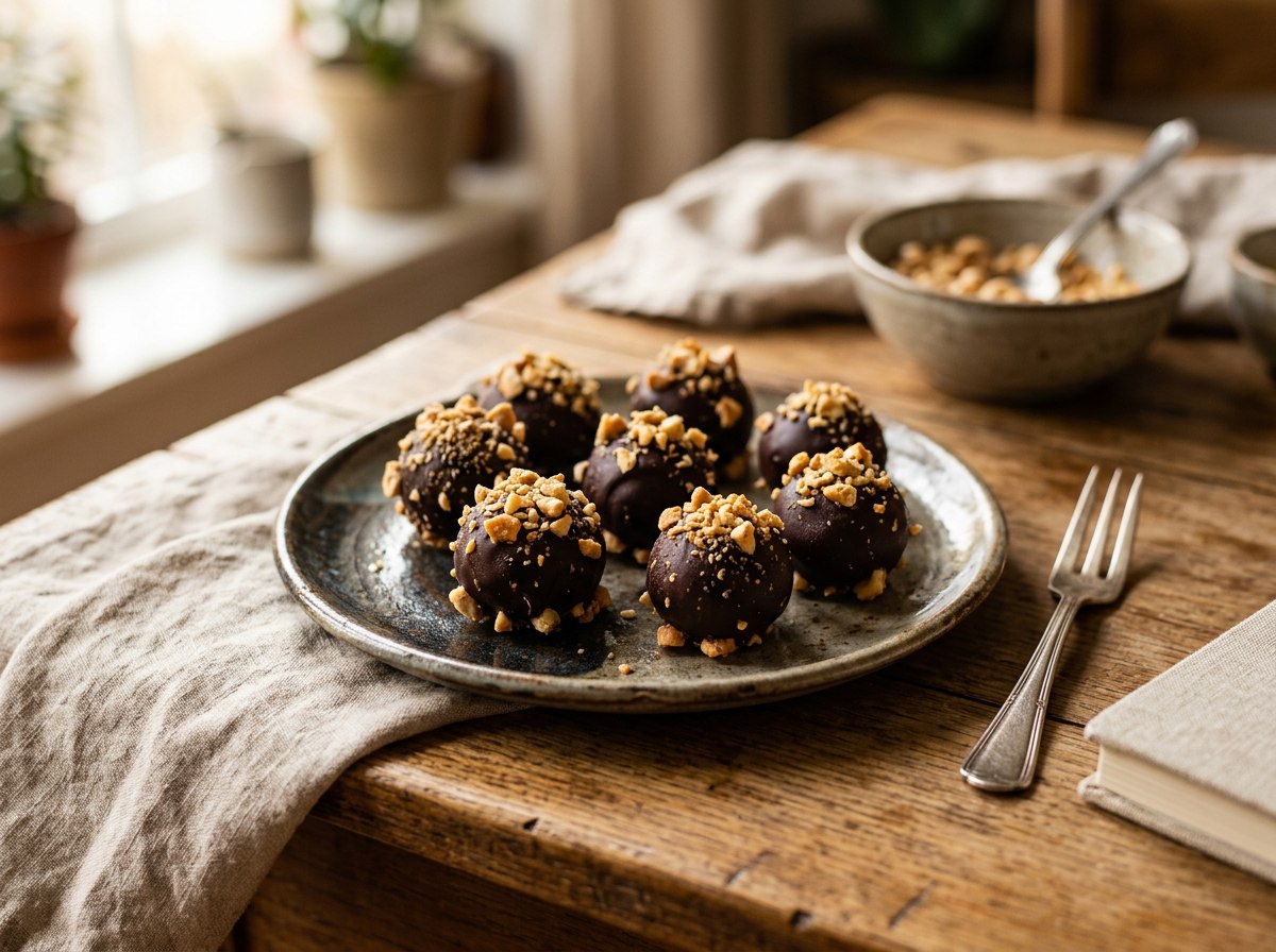 Trufas de Caju e Chocolate