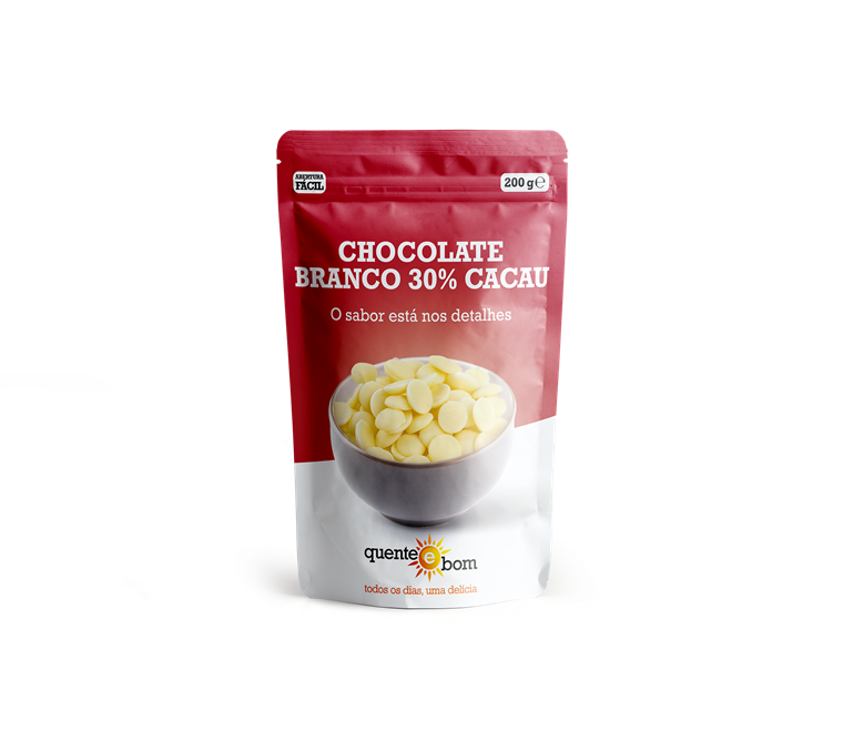 Chocolate Branco 30% Cacau — Quente e Bom