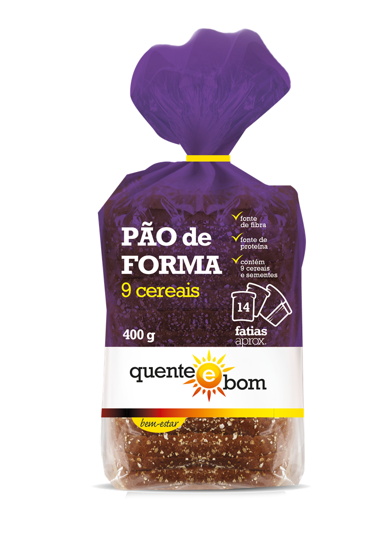 Pão de Forma 9 Cereais — Quente e Bom